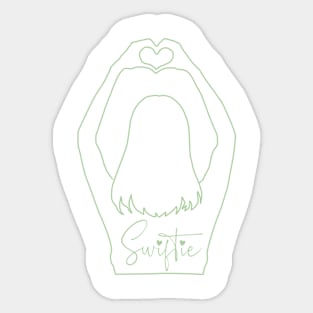 Swiftie Heart Hands - Green Sticker